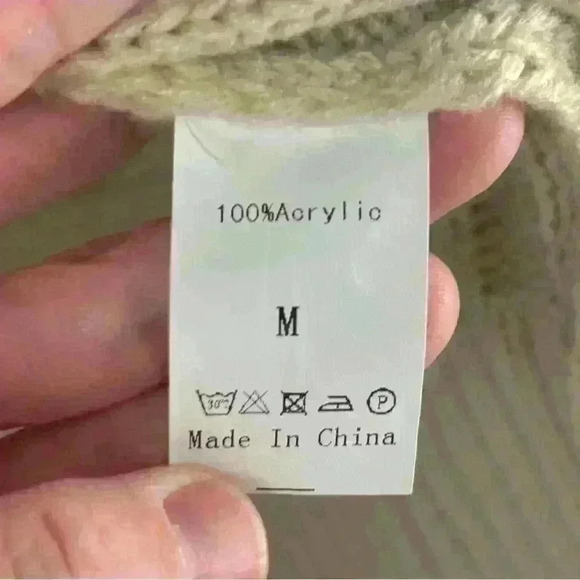 Long Sleeve Cable Knit Sweater Open Front Cardigan fall preppy eclectic grandpa - Picture 5 of 5